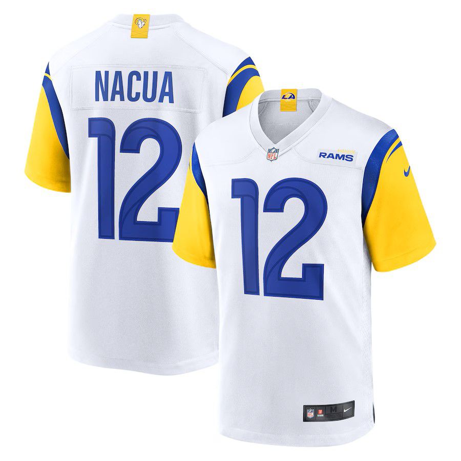 Men Los Angeles Rams #12 Puka Nacua White Nike 2025 Game Player NFL Jersey